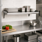 Thumbnail image #2 for Eagle Group Snap-n-Slide SWS1536-14/3 36 x 15-Inch Wall-Mounted Shelf, Rolled Front Edge, 14-Gauge 304 Stainless Steel