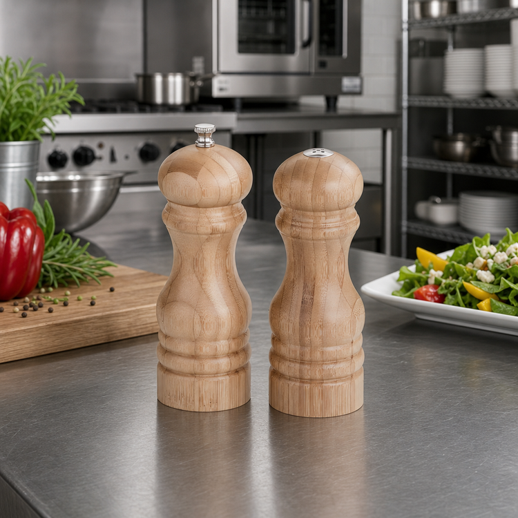 Product image #2 for American Metalcraft Bamboo Salt & Pepper Mill/Shaker Set, 6 Inch