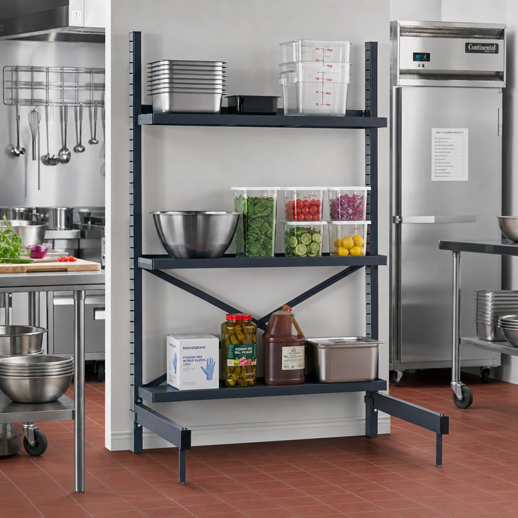 Product image #2 for Metro SmartLever 36-Inch Cantilevered Shelving Starter Kit for 18 x 36 Shelves