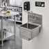Thumbnail image #2 for John Boos Pro-Bowl Wall-Mounted Hand Wash Sink with 16 x 16 x 10 Inch Bowl and 12 Inch Backsplash