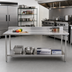 Thumbnail image #2 for Spec-Master 144-Inch x 24-Inch Stainless Steel Work Table with 4-1/2-Inch Backsplash and Undershelf