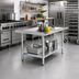 Thumbnail image #2 for Sapphire Manufacturing 30-Inch x 24-Inch Stainless Steel Equipment Stand with Galvanized Undershelf