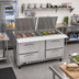 Thumbnail image #3 for Victory UltraSpec™ V-Core™ Two-Section Sandwich Prep Table with 4 Drawers and 24-Pan Top, 60-Inch Wide