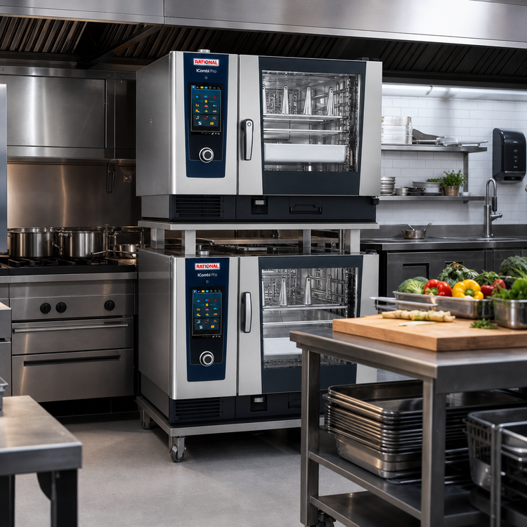 Product image #2 for RATIONAL iCombi Pro Double-Stack 6-Full Size Natural Gas Combi Oven System, 208/240V, 1-Phase, AutoDose