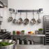 Thumbnail image #2 for Advance Tabco Wall-Mounted Single-Bar Stainless Steel Pot Rack, 72-Inch, 9 Double Hooks