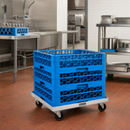 Thumbnail image #2 for John Boos D2020-GT Aluminum Open-Frame Single-Stack Glass Rack Dolly for 20 x 20 Inch Racks, Without Handle