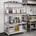 Thumbnail image #2 for Heavy Duty 4-Tier Stationary Chrome Wire Shelving Unit, 14 x 42 Inches, 800 lb. Capacity