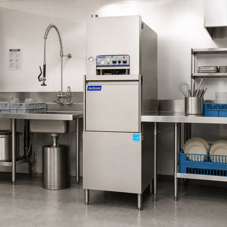 Product image #2 for TempStar FL-VER High-Temperature Ventless Front-Loading Door-Type Dishwasher with Energy Recovery