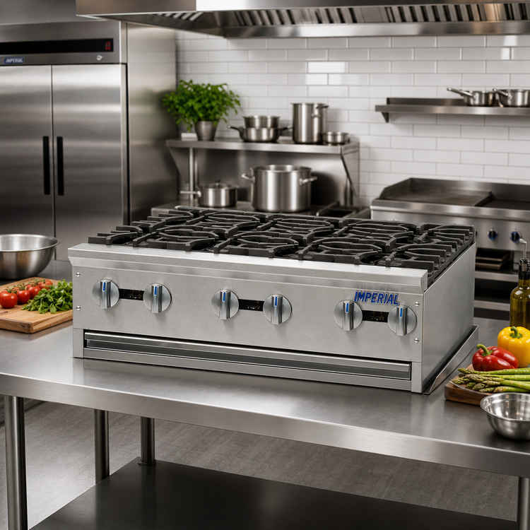 Product image #2 for Imperial Pro Series PSH1060 60-Inch Gas Countertop Hot Plate with 10 Open Burners