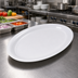 Thumbnail image #3 for Carlisle 21 x 15 Inch Oval Narrow Rimmed White Melamine Catering Platter