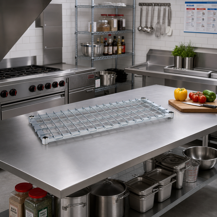 Product image #2 for Metro Super Erecta 48" W x 18" D Chrome Plated Wire Dunnage Shelf