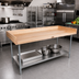 Thumbnail image #2 for John Boos Baker's Top Work Table with Northern Hard Rock Maple Top and Adjustable Stainless Steel Undershelf, 120 x 30 Inches