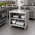 Thumbnail image #2 for Sapphire Manufacturing Stainless Steel Open-Front Enclosed Base Dish Cabinet with Adjustable Shelf, 24 x 24 x 36 Inches