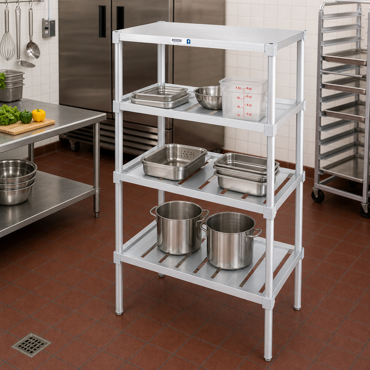 Product image #2 for Channel Manufacturing Adjustable Tubular Aluminum Shelf, 54 x 24 Inches