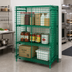 Thumbnail image #2 for Quantum Stationary Security Cage Unit with Panel Doors and 2 Intermediate Shelves, 48
