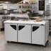 Thumbnail image #2 for Turbo Air Super Deluxe Three-Section Refrigerated Sandwich/Salad Prep Table with Clear Top and 10-Pan Opening