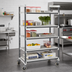 Thumbnail image #2 for Cambro Camshelving Elements XTRA 5-Tier Vented Mobile Starter Shelving Unit, 21 x 36 x 78-1/4 Inch, Speckled Gray