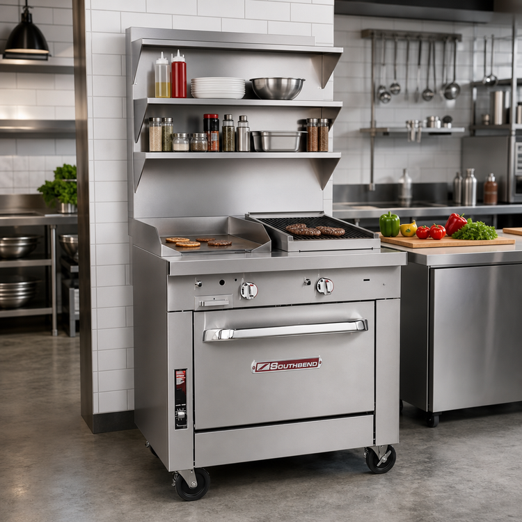 Product image #2 for Southbend Platinum Heavy Duty 36-Inch Gas Modular Range with 24-Inch Griddle and 12-Inch Charbroiler