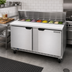 Thumbnail image #3 for Beverage-Air 60-Inch Two-Section Sandwich Prep Table Refrigerator, 16-Pan Capacity, Self-Contained R290