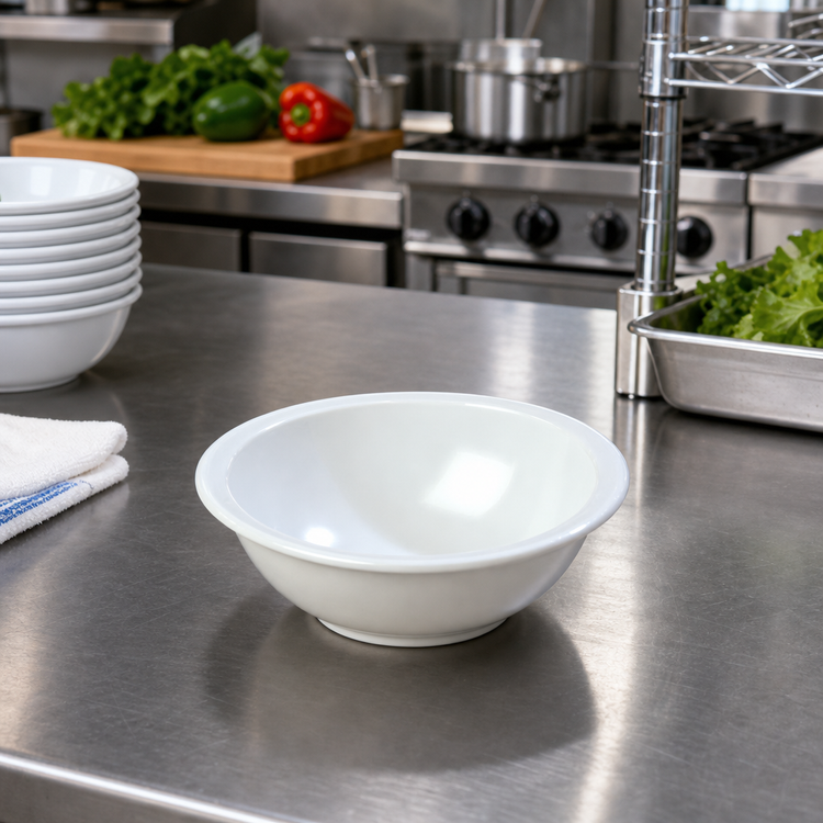 Product image #3 for Kingline™ 16 oz White Melamine Chowder Bowl, Narrow Rim, 6-1/8 Inch Dia.