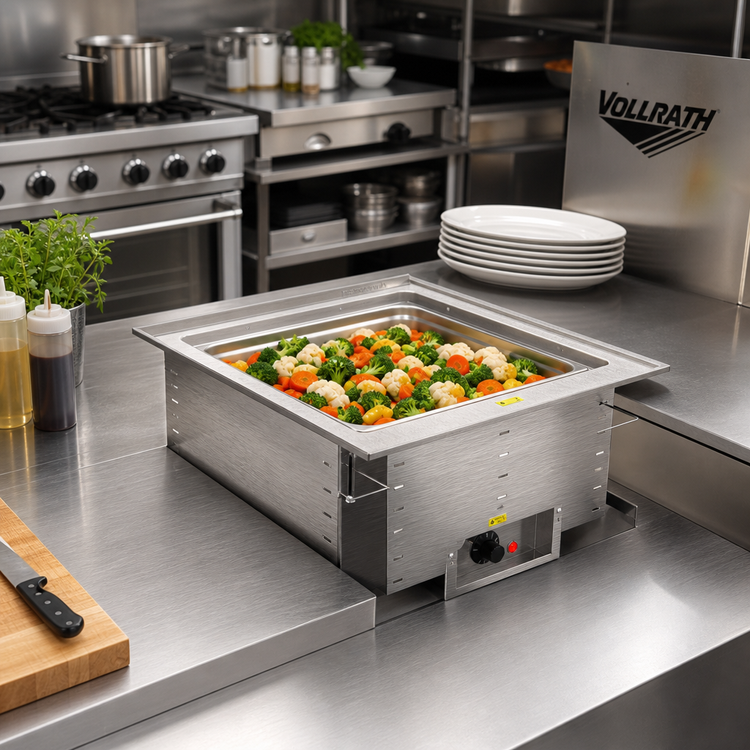 Product image #2 for Vollrath 36466HD Drop-In Electric Insulated Hot Food Well with Drain, Wet Operation, 1 Full-Size Pan