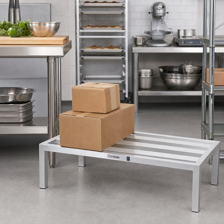 Product image #2 for Channel Manufacturing Heavy-Duty Aluminum E-Channel Dunnage Rack, 24 x 24 x 12 Inches, 3,000 lb. Distributed Weight Capacity