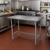 Thumbnail image #2 for Advance Tabco 30 Inch x 24 Inch 16-Gauge 304 Stainless Steel Flat Top Work Table with Galvanized Base