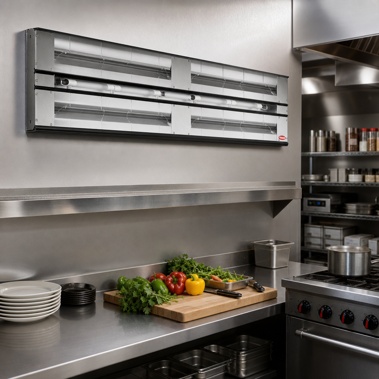 Product image #2 for Hatco Glo-Ray Max Watt 120-Inch Unlighted Dual Infrared Strip Heater, Aluminum