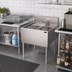 Thumbnail image #2 for Krowne Royal Series 24 x 24 Inch Stainless Steel Two-Compartment Underbar Sink Unit with Deck Mount Faucet