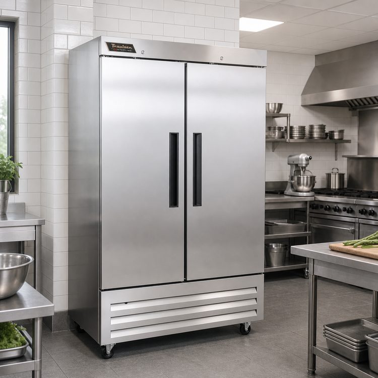 Product image #2 for Traulsen Centerline Two-Section Reach-In Freezer, Bottom-Mount Self-Contained, 43.88 Cu. Ft., Full-Height Solid Doors, Right/Right