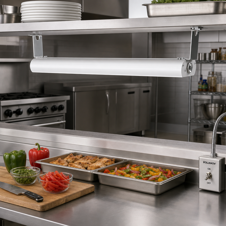 Product image #2 for Vollrath 60-Inch Low Profile Unlighted Strip Heat Lamp with Remote Toggle Switch, 120V