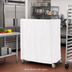Thumbnail image #2 for Metro White Uncoated Knitted Polyester Queen Mary / Banquet Cart Cover, 60 x 21 x 54 Inch