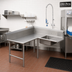 Thumbnail image #2 for John Boos Pro-Bowl L-Shaped Corner Soiled Dishtable with 20 x 20 x 8 Pre-Rinse Bowl, 144-Inch End x 60-Inch Machine Side, Left-to-Right
