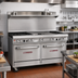 Thumbnail image #2 for Southbend Ultimate 60-Inch Gas Restaurant Range with 2 Open Burners, 48-Inch Griddle, Standard Oven, and Cabinet Base