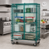 Thumbnail image #3 for Quantum 48-Inch Wide x 24-Inch Deep x 70-Inch High Mobile Security Cage with Dolly Base, Green Epoxy Finish
