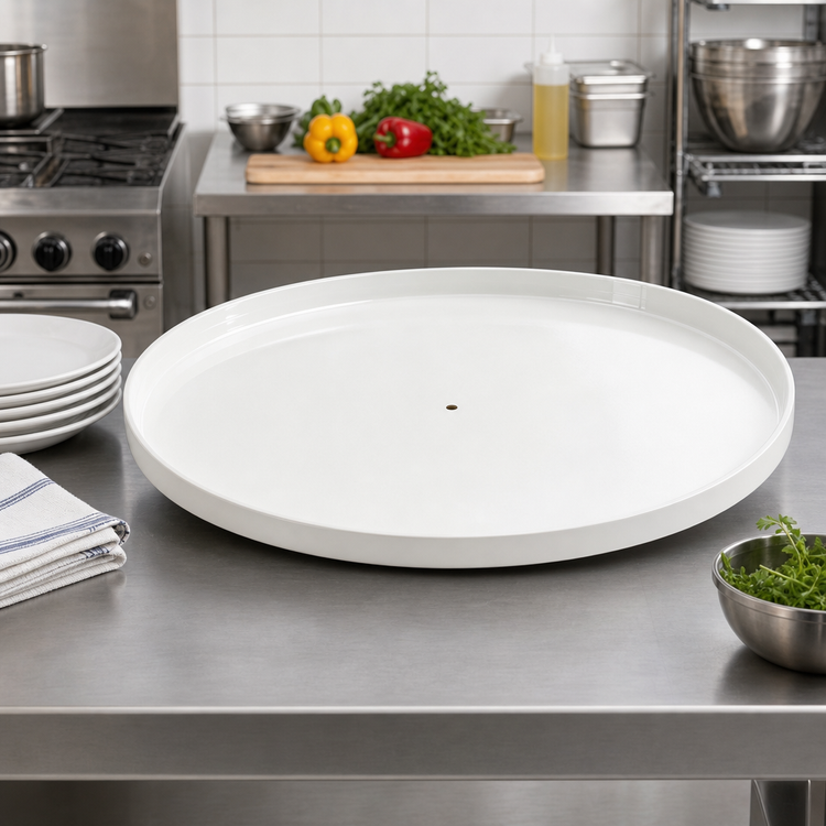 Product image #3 for American Metalcraft Lift Collection White Melamine Round Plate, 15-7/8 Inch