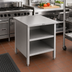 Thumbnail image #2 for John Boos 36-Inch x 30-Inch Open Front Enclosed Base Stainless Steel Work Table with Undershelf