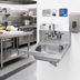Thumbnail image #2 for Wall-Mounted Stainless Steel Hand Sink with Hands-Free Gooseneck Faucet