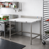 Thumbnail image #2 for 36-Inch x 30-Inch Poly Top Cutting Table with Stainless Steel Base and Removable Backsplash