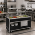 Thumbnail image #2 for Atlas Metal BLC-6-RM Mobile Refrigerated Cold Food Serving Counter, 6-Pan Capacity