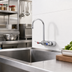 Thumbnail image #2 for T&S Brass Wall-Mount Workboard Faucet with 4-Inch Centers and 5-3/4-Inch Swivel Gooseneck, 1.5 GPM