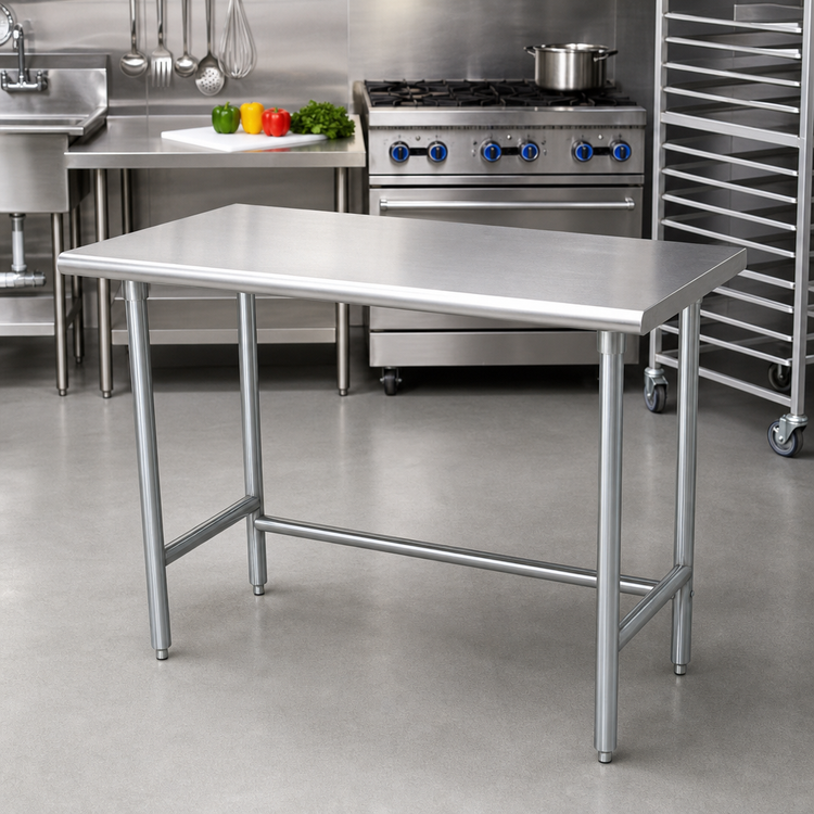 Product image #2 for Advance Tabco Special Value Series 48" x 24" Flat Top Stainless Steel Work Table