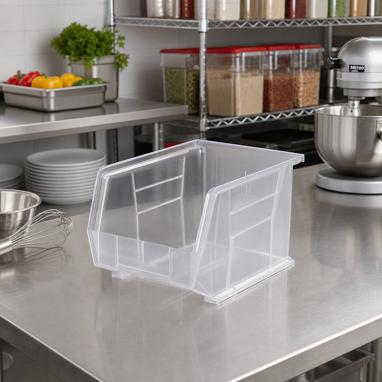 Product image #2 for Metro Clear Stacking or Hanging Supply Bin, 10-3/4 x 8-1/4 x 7 Inch