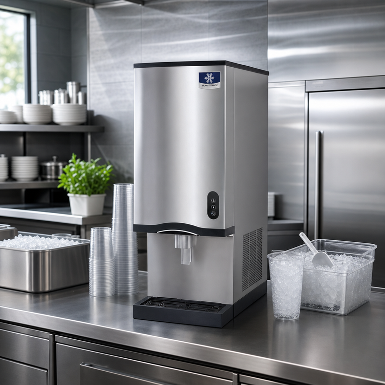 Product image #2 for Manitowoc Countertop Nugget Ice & Water Dispenser, Air-Cooled Self-Contained Condenser, 315 lb/Day, 20 lb Bin