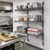 Thumbnail image #2 for Quantum Wall-Mount Cantilever Wire Shelving Starter Unit, 3 Shelves, 54-Inch Posts, Gray Epoxy Antimicrobial Finish