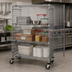 Thumbnail image #2 for Quantum Mobile Wire Security Cage, 36 Inches Wide x 18 Inches Deep x 69 Inches High, Chrome Plated