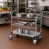 Thumbnail image #2 for Quantum 3-Shelf Chrome-Plated Utility Bus Cart with U-Handles and Open Base