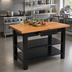 Thumbnail image #3 for John Boos Appalachian Oak Country Work Table with 2 Slatted Undershelves, 60 x 25 x 34-3/4 Inches