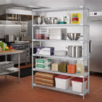 Thumbnail image #2 for Eagle Group EAGLEbrite A5-86-1872Z 5-Tier Wire Add-On Shelving Unit, 72"W x 18"D x 86"H, Zinc Finish