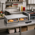 Thumbnail image #2 for Nemco Stainless Steel Hot Dog Bun Box with Polycarbonate Hinged Doors, 36-Bun Capacity, Fits 8027 Series Roller Grill